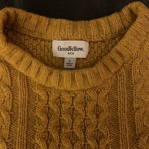 Cable knit sweater MUSTARD YELLOW